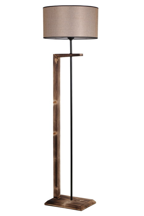 Opviq Lámpara de Pie con Cuerpo de Madera y Metal Marrón Opviq Lámpara de Pie con Cuerpo de Madera y Metal Marrón